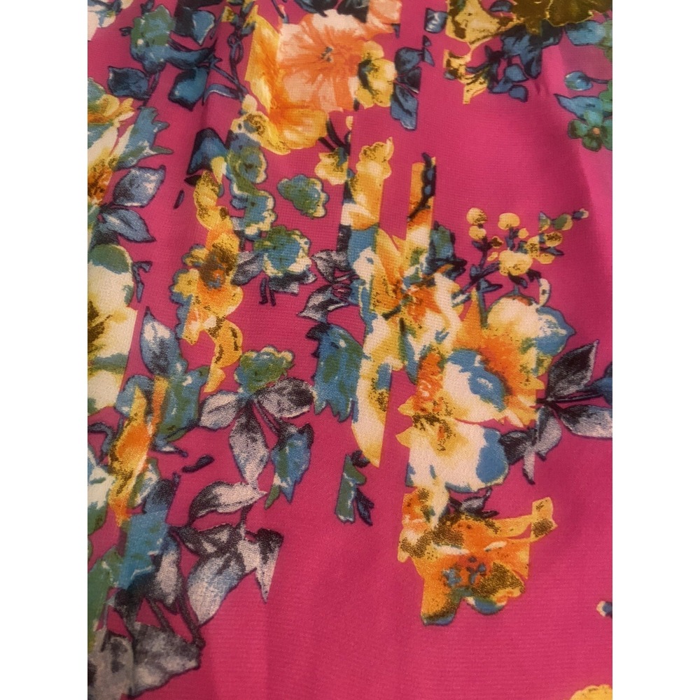 BETSEY Johnson Women's Small Dress Sleeveless Pink Floral Flare Fairy Travel - Picture 10 of 16